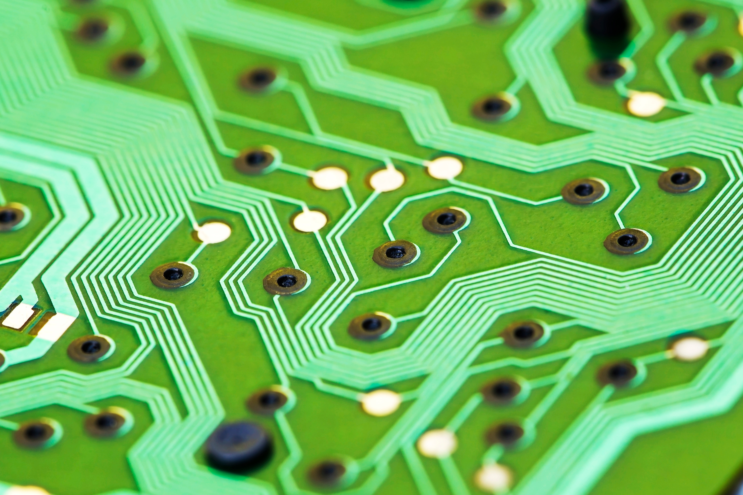 Web banner of a green circuit board